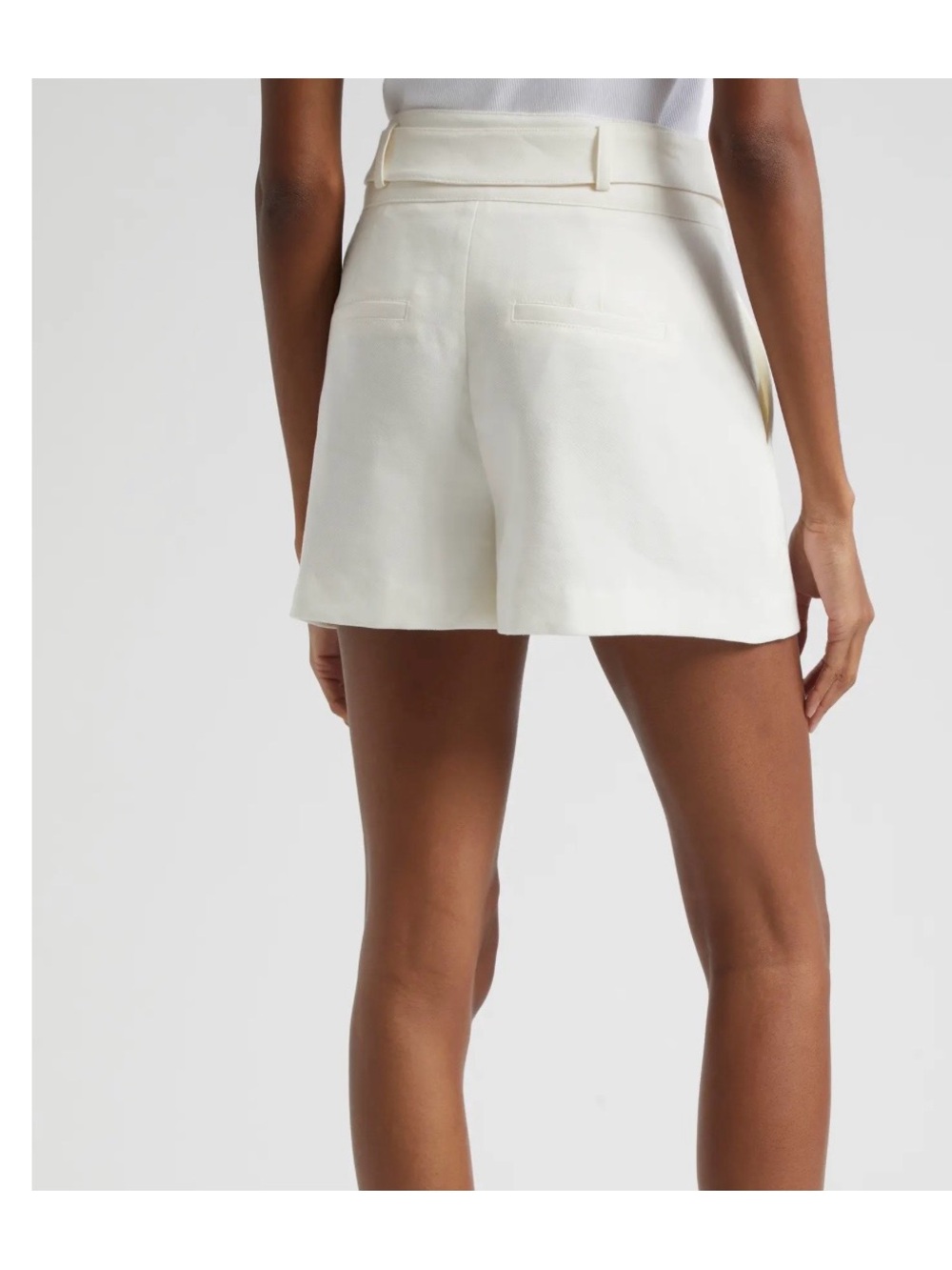 NWT Veronica Beard Tailored Cream Shorts with Front Pleats size 8 - Picture 2 of 8